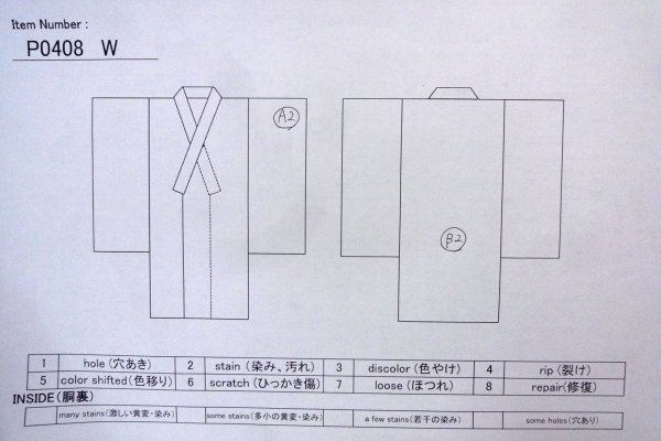 画像12: P0408W 女性用 紬   シルク（正絹） 灰色がかった緑色,  【中古】【USED】【リサイクル】 ★★★☆☆【P0408W】 (12)