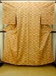 画像1: P0408Z 女性用 紬   シルク（正絹） 薄い黄み山吹,  線 【中古】【USED】【リサイクル】 ★★★★☆【P0408Z】 (1)