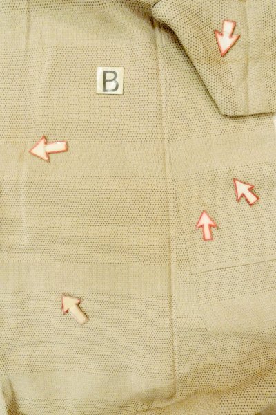 画像12: P0409A 女性用 織   シルク（正絹） 薄いベージュ,  亀甲 【中古】【USED】【リサイクル】 ★★☆☆☆【P0409A】 (12)