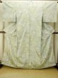 画像1: P0409D 女性用 紬  十日町紬  シルク（正絹） 淡い青緑色,  花 【中古】【USED】【リサイクル】 ★★☆☆☆【P0409D】 (1)
