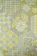 画像3: P0409D 女性用 紬  十日町紬  シルク（正絹） 淡い青緑色,  花 【中古】【USED】【リサイクル】 ★★☆☆☆【P0409D】 (3)