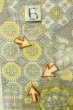 画像15: P0409D 女性用 紬  十日町紬  シルク（正絹） 淡い青緑色,  花 【中古】【USED】【リサイクル】 ★★☆☆☆【P0409D】 (15)