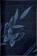 画像5: P0409G 女性用 紬   シルク（正絹） 深い藍,  蝶々 【中古】【USED】【リサイクル】 ★★★★☆【P0409G】 (5)