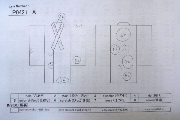 画像13: P0421A 女性用 襦袢   シルク（正絹） 淡い桃色,  ぼかし 【中古】【USED】【リサイクル】 ★★☆☆☆【P0421A】 (13)