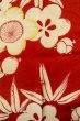 画像4: P0421C 女性用 襦袢   シルク（正絹） 赤色,  梅 【中古】【USED】【リサイクル】 ★★☆☆☆【P0421C】 (4)
