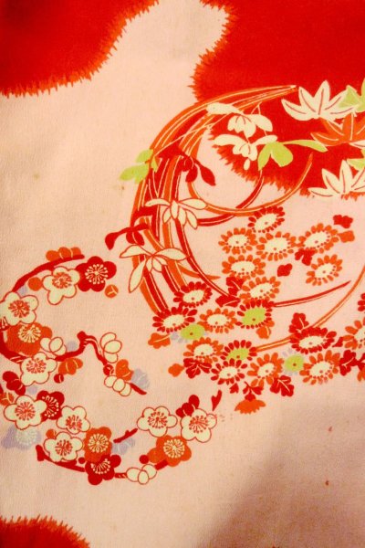 画像5: P0421E 女性用 襦袢   シルク（正絹） 薄い桃色,  桜 【中古】【USED】【リサイクル】 ★★☆☆☆【P0421E】 (5)
