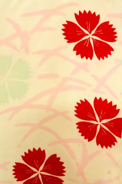 画像5: P0421F 女性用 襦袢   シルク（正絹） 淡い桃色,  芝草 【中古】【USED】【リサイクル】 ★☆☆☆☆【P0421F】 (5)
