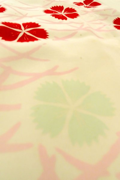 画像10: P0421F 女性用 襦袢   シルク（正絹） 淡い桃色,  芝草 【中古】【USED】【リサイクル】 ★☆☆☆☆【P0421F】 (10)