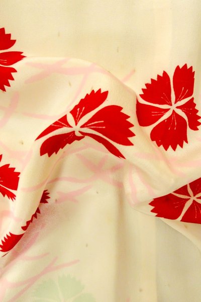 画像12: P0421F 女性用 襦袢   シルク（正絹） 淡い桃色,  芝草 【中古】【USED】【リサイクル】 ★☆☆☆☆【P0421F】 (12)