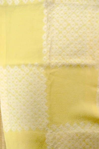 画像4: P0421G 女性用 襦袢   シルク（正絹） 淡い黄色,  四角 【中古】【USED】【リサイクル】 ★★☆☆☆【P0421G】 (4)