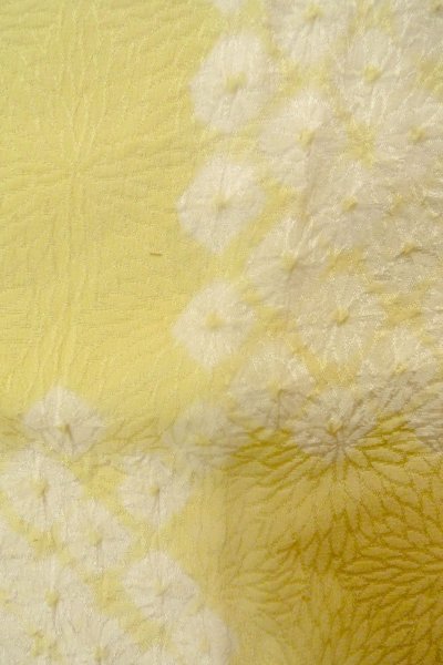 画像6: P0421G 女性用 襦袢   シルク（正絹） 淡い黄色,  四角 【中古】【USED】【リサイクル】 ★★☆☆☆【P0421G】 (6)