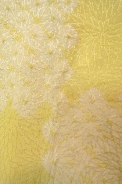 画像7: P0421G 女性用 襦袢   シルク（正絹） 淡い黄色,  四角 【中古】【USED】【リサイクル】 ★★☆☆☆【P0421G】 (7)