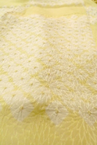 画像8: P0421G 女性用 襦袢   シルク（正絹） 淡い黄色,  四角 【中古】【USED】【リサイクル】 ★★☆☆☆【P0421G】 (8)
