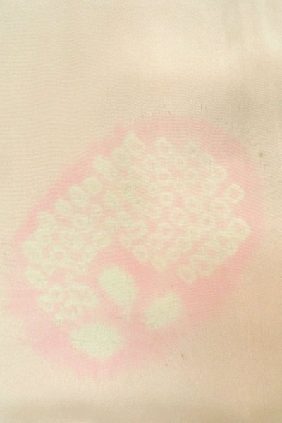 画像5: P0421H 女性用 襦袢   シルク（正絹） 淡い桃色,  抽象的模様 【中古】【USED】【リサイクル】 ★★☆☆☆【P0421H】 (5)