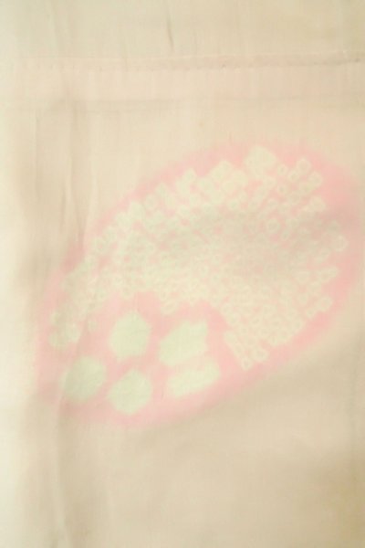 画像6: P0421H 女性用 襦袢   シルク（正絹） 淡い桃色,  抽象的模様 【中古】【USED】【リサイクル】 ★★☆☆☆【P0421H】 (6)