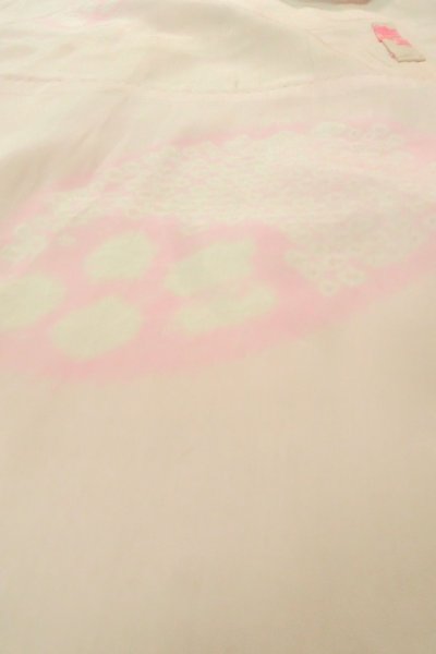 画像10: P0421H 女性用 襦袢   シルク（正絹） 淡い桃色,  抽象的模様 【中古】【USED】【リサイクル】 ★★☆☆☆【P0421H】 (10)