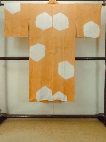 画像2: P0421I 女性用 襦袢   シルク（正絹） 山吹,  源氏雲 【中古】【USED】【リサイクル】 ★★☆☆☆【P0421I】 (2)