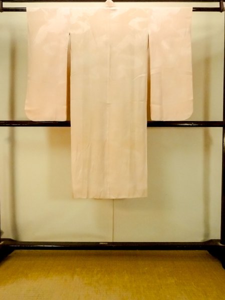 画像2: P0421K 女性用 女の子用長襦袢   シルク（正絹） 淡い桃色,  【中古】【USED】【リサイクル】 ★★☆☆☆【P0421K】 (2)