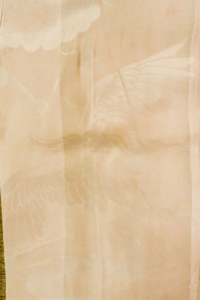 画像3: P0421K 女性用 女の子用長襦袢   シルク（正絹） 淡い桃色,  【中古】【USED】【リサイクル】 ★★☆☆☆【P0421K】 (3)