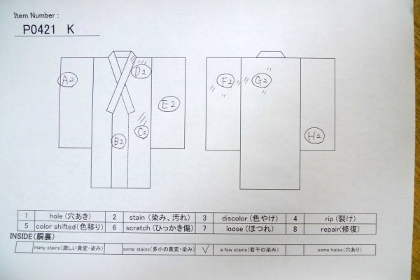 画像13: P0421K 女性用 女の子用長襦袢   シルク（正絹） 淡い桃色,  【中古】【USED】【リサイクル】 ★★☆☆☆【P0421K】 (13)