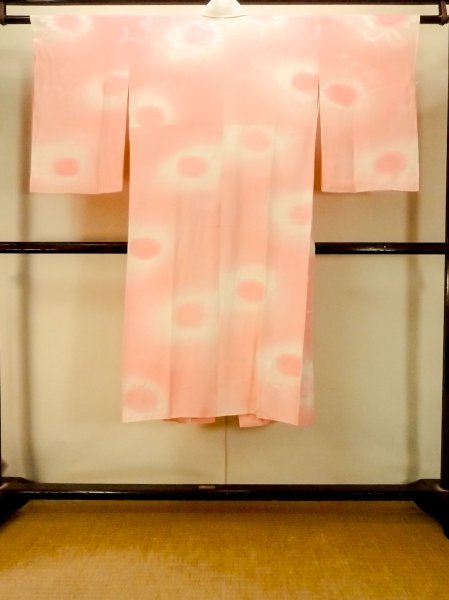 画像2: P0421L 女性用 襦袢   シルク（正絹） 淡い桃色,  ぼかし 【中古】【USED】【リサイクル】 ★★☆☆☆【P0421L】 (2)