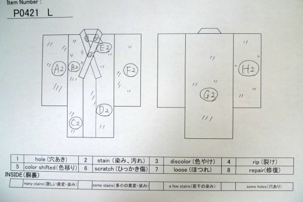 画像13: P0421L 女性用 襦袢   シルク（正絹） 淡い桃色,  ぼかし 【中古】【USED】【リサイクル】 ★★☆☆☆【P0421L】 (13)