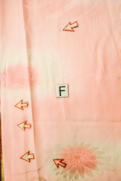 画像19: P0421L 女性用 襦袢   シルク（正絹） 淡い桃色,  ぼかし 【中古】【USED】【リサイクル】 ★★☆☆☆【P0421L】 (19)