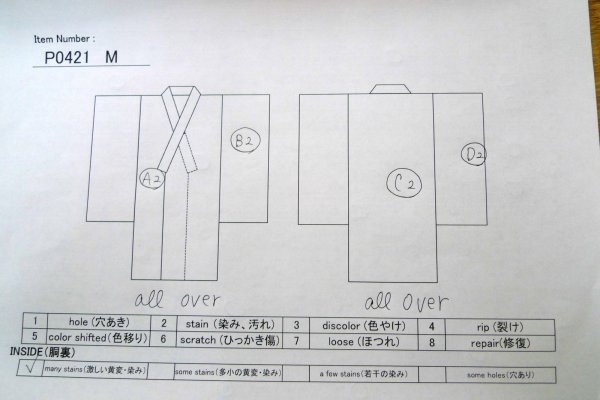 画像13: P0421M 女性用 襦袢   シルク（正絹） 白,  【中古】【USED】【リサイクル】 ★☆☆☆☆【P0421M】 (13)