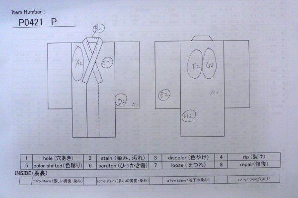 画像13: P0421P 女性用 襦袢   シルク（正絹） 淡い桃色,  ぼかし 【中古】【USED】【リサイクル】 ★★☆☆☆【P0421P】 (13)