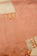 画像3: P0421R 女性用 襦袢   シルク（正絹） 薄い珊瑚色,  花 【中古】【USED】【リサイクル】 ★★★☆☆【P0421R】 (3)