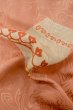 画像12: P0421R 女性用 襦袢   シルク（正絹） 薄い珊瑚色,  花 【中古】【USED】【リサイクル】 ★★★☆☆【P0421R】 (12)