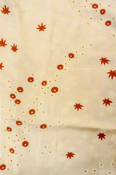 画像4: P0421Z 女性用 襦袢   シルク（正絹） 淡い桃色,  菊 【中古】【USED】【リサイクル】 ★★☆☆☆【P0421Z】 (4)