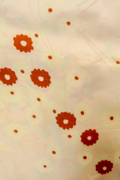 画像5: P0421Z 女性用 襦袢   シルク（正絹） 淡い桃色,  菊 【中古】【USED】【リサイクル】 ★★☆☆☆【P0421Z】 (5)