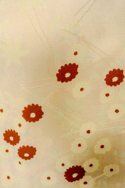 画像7: P0421Z 女性用 襦袢   シルク（正絹） 淡い桃色,  菊 【中古】【USED】【リサイクル】 ★★☆☆☆【P0421Z】 (7)