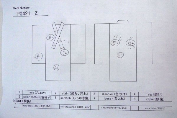 画像12: P0421Z 女性用 襦袢   シルク（正絹） 淡い桃色,  菊 【中古】【USED】【リサイクル】 ★★☆☆☆【P0421Z】 (12)