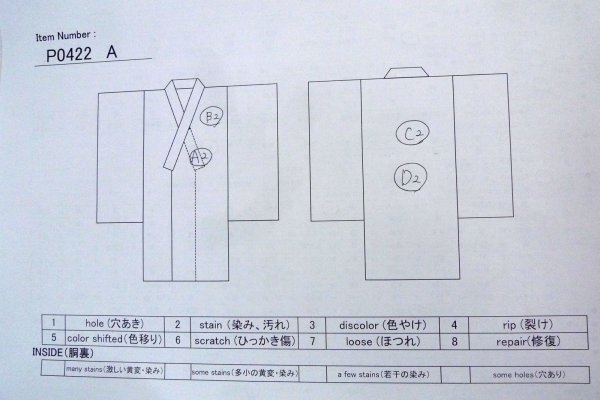 画像13: P0422A 女性用 襦袢   シルク（正絹） 淡い桃色,  梅 【中古】【USED】【リサイクル】 ★★★☆☆【P0422A】 (13)
