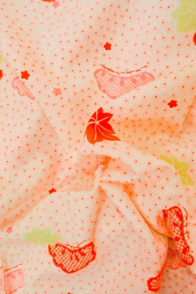 画像11: P0422B 女性用 襦袢   モスリン 淡い桃色,  桜 【中古】【USED】【リサイクル】 ★★★☆☆【P0422B】 (11)