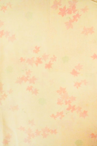画像3: P0422C 女性用 襦袢   モスリン 薄いアイボリー,  梅 【中古】【USED】【リサイクル】 ★☆☆☆☆【P0422C】 (3)