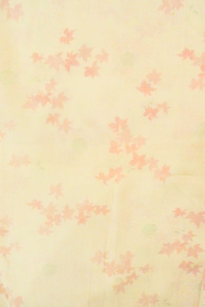 画像4: P0422C 女性用 襦袢   モスリン 薄いアイボリー,  梅 【中古】【USED】【リサイクル】 ★☆☆☆☆【P0422C】 (4)