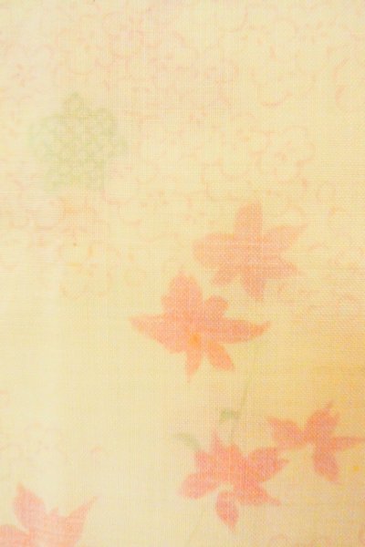 画像7: P0422C 女性用 襦袢   モスリン 薄いアイボリー,  梅 【中古】【USED】【リサイクル】 ★☆☆☆☆【P0422C】 (7)