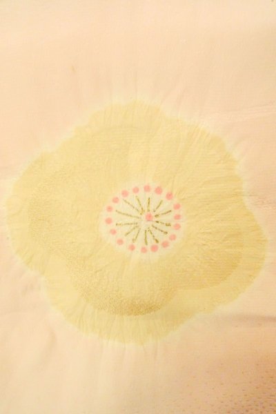 画像5: P0422D 女性用 襦袢   シルク（正絹） 淡い桃色,  梅 【中古】【USED】【リサイクル】 ★★☆☆☆【P0422D】 (5)