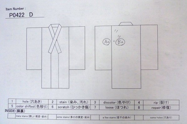 画像13: P0422D 女性用 襦袢   シルク（正絹） 淡い桃色,  梅 【中古】【USED】【リサイクル】 ★★☆☆☆【P0422D】 (13)