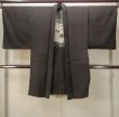 画像1: P0526A 男性用 羽織   シルク（正絹） 深い茶色,  松/松葉 【中古】【USED】【リサイクル】 ★☆☆☆☆【P0526A】 (1)