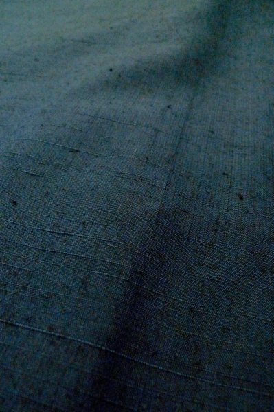 画像9: P0526B 男性用 羽織   シルク（正絹） 深い紺,  チェック柄 【中古】【USED】【リサイクル】 ★★★☆☆【P0526B】 (9)