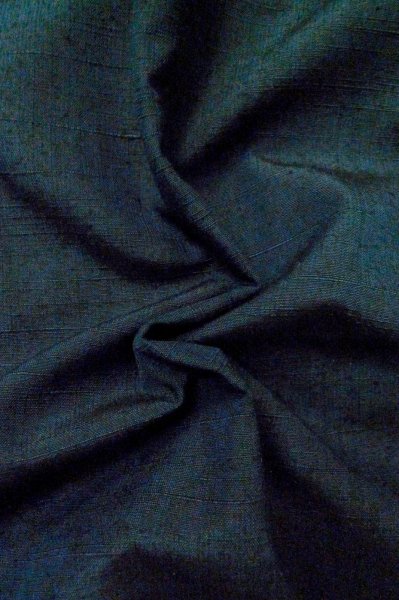 画像11: P0526B 男性用 羽織   シルク（正絹） 深い紺,  チェック柄 【中古】【USED】【リサイクル】 ★★★☆☆【P0526B】 (11)