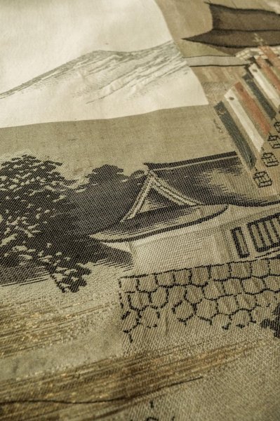画像17: P0526G 男性用 羽織   シルク（正絹） 黒,  寺 【中古】【USED】【リサイクル】 ★★☆☆☆【P0526G】 (17)