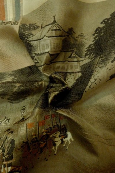 画像20: P0526G 男性用 羽織   シルク（正絹） 黒,  寺 【中古】【USED】【リサイクル】 ★★☆☆☆【P0526G】 (20)