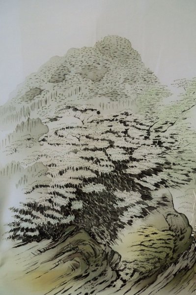 画像12: P0526I 男性用 羽織   シルク（正絹） 深い茶色,  木 【中古】【USED】【リサイクル】 ★★★★☆【P0526I】 (12)