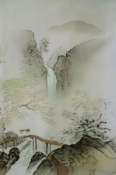 画像13: P0526I 男性用 羽織   シルク（正絹） 深い茶色,  木 【中古】【USED】【リサイクル】 ★★★★☆【P0526I】 (13)
