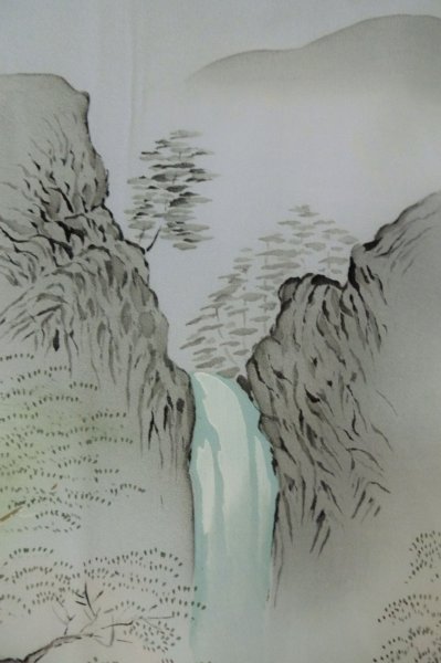 画像16: P0526I 男性用 羽織   シルク（正絹） 深い茶色,  木 【中古】【USED】【リサイクル】 ★★★★☆【P0526I】 (16)